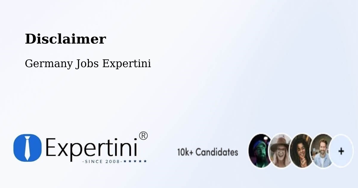 Disclaimer – Bad Säckingen - Germany Jobs Expertini